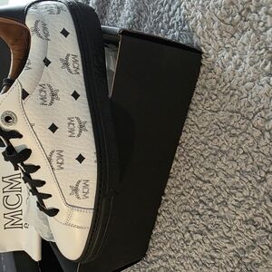 MCM White and Black Sneakers